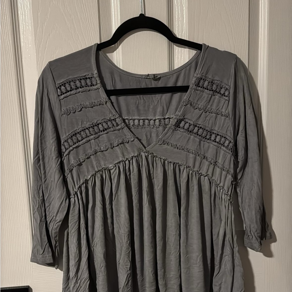 Gray Free People Women's Top